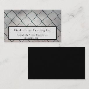 Fencing company Business Service Card