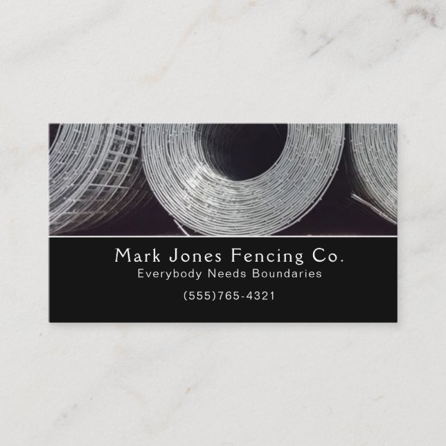 Fencing Company Service Business Card (Front)