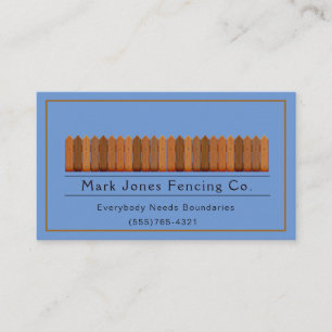 Fencing Company Service Business Card