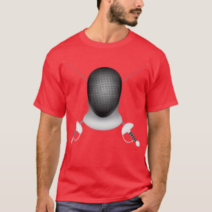 Fencing Crossed Fencing Swords And Fencing Mask T-Shirt