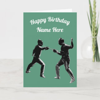 Fencing Customisable Card