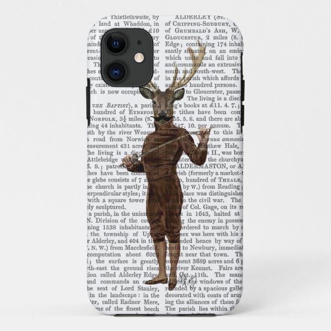 Fencing Deer Full Case-Mate iPhone Case (Back)