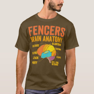 Fencing Fencers Brain Anatomy (2) T-Shirt