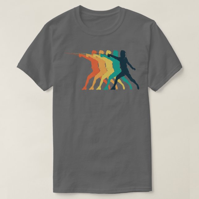 Fencing   Fencers Retro  T-Shirt (Design Front)