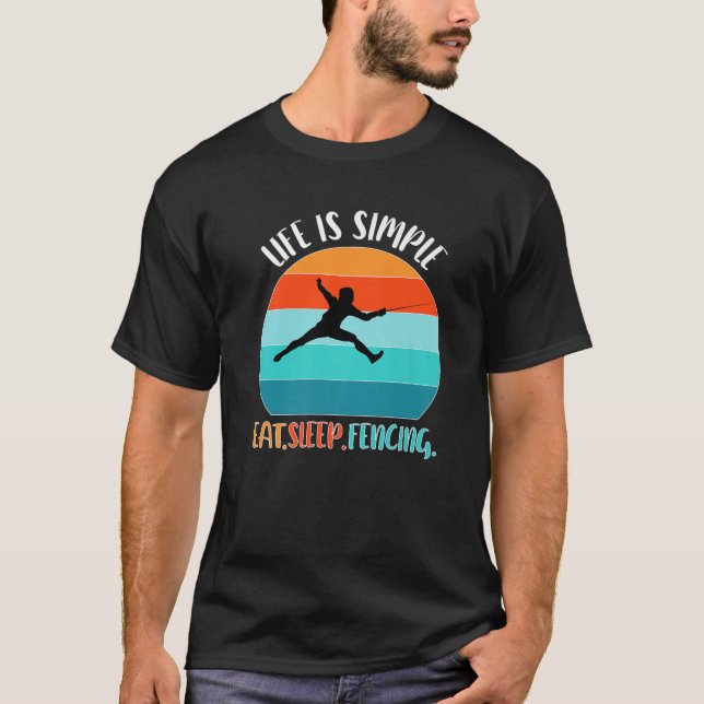 Fencing Fencing Martial Arts Sword Combat Fencing T-Shirt (Front)