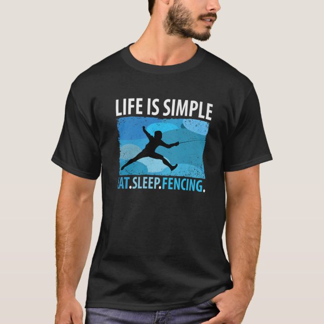 Fencing Fencing Martial Arts Sword Combat Fencing T-Shirt (Front)