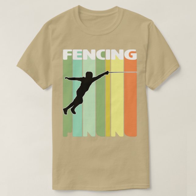 Fencing Fencing Retro (3) T-Shirt (Design Front)