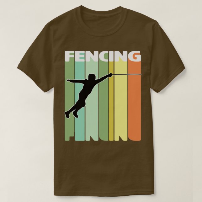 Fencing Fencing Retro (4) T-Shirt (Design Front)