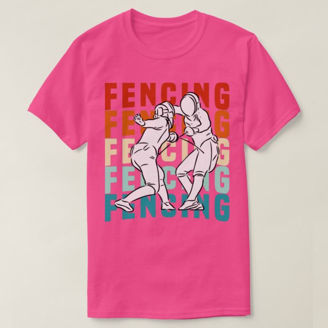 Fencing Fencing Retro (5) T-Shirt (Design Front)