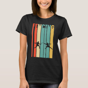 Fencing Fencing Vintage Epee Sword Fighter Foil Fe T-Shirt