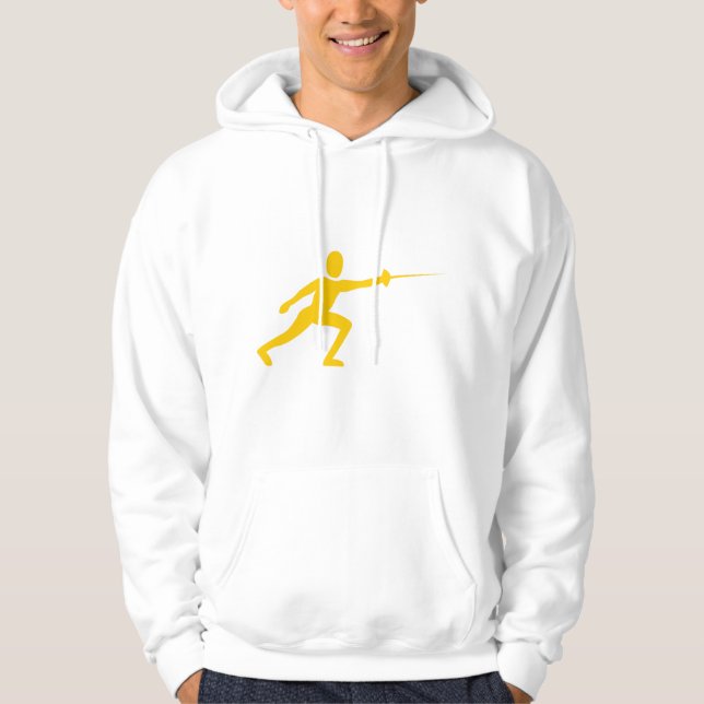 Fencing Figure - Amber Hoodie (Front)