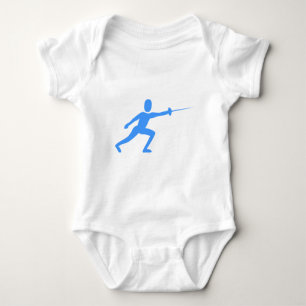 Fencing Figure - Baby Blue Bodysuit