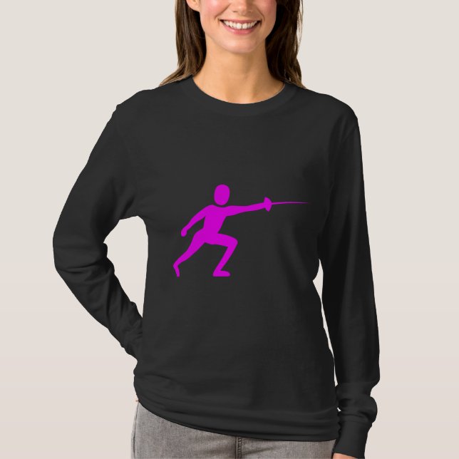 Fencing Figure - Magenta T-Shirt (Front)