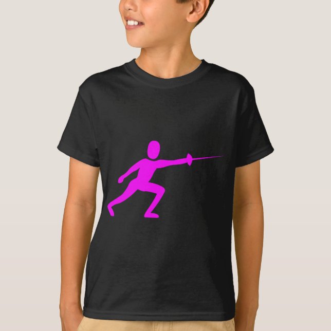 Fencing Figure - Magenta T-Shirt (Front)