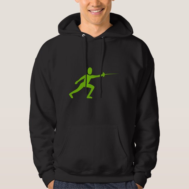Fencing Figure - Martian Green Hoodie (Front)