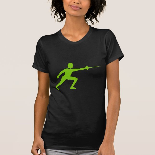Fencing Figure - Martian Green T-Shirt (Front)