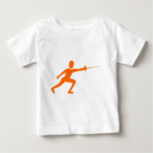 Fencing Figure - Orange Baby T-Shirt