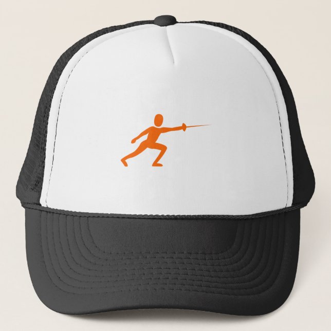 Fencing Figure - Orange Trucker Hat (Front)