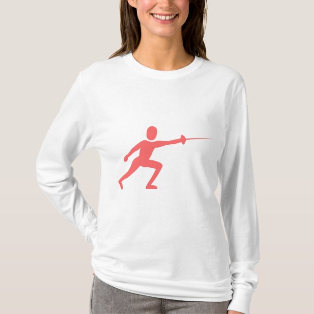 Fencing Figure - Tropical Pink T-Shirt (Front)