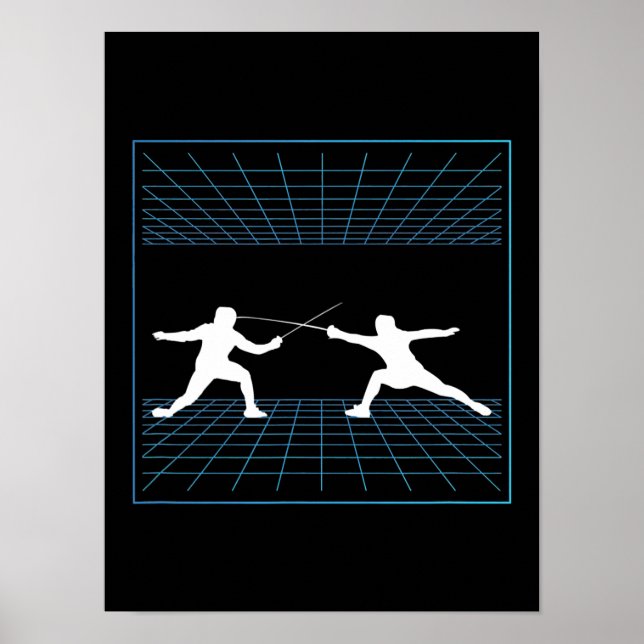 Fencing Game gamer fencer sport fencing Poster (Front)