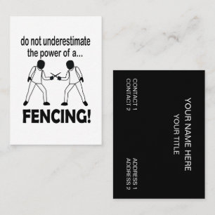 Fencing Game Sport Fencing Business Card