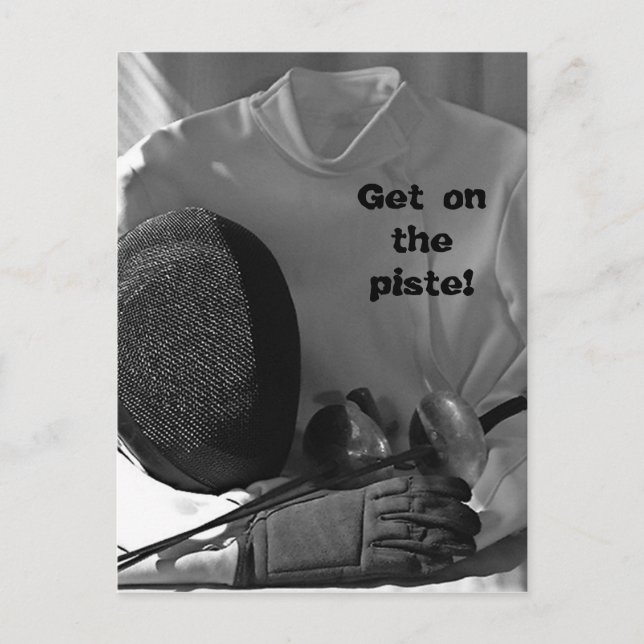 Fencing Gear Postcard (Front)