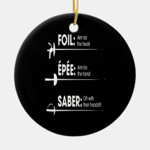 Fencing Gift   I Always Win All Match Ceramic Tree Decoration