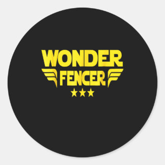 Fencing Gift | I Always Win All Match Classic Round Sticker