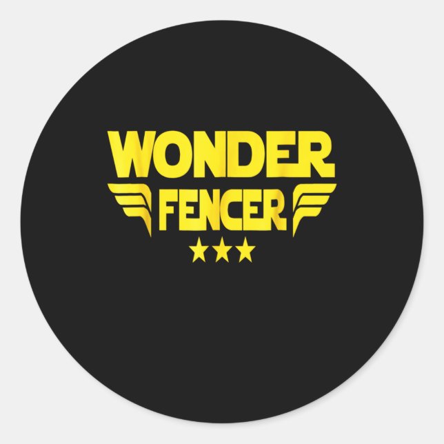 Fencing Gift | I Always Win All Match Classic Round Sticker (Front)