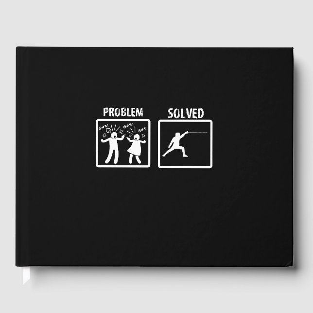 Fencing Gift | I Always Win All Match Guest Book (Front)