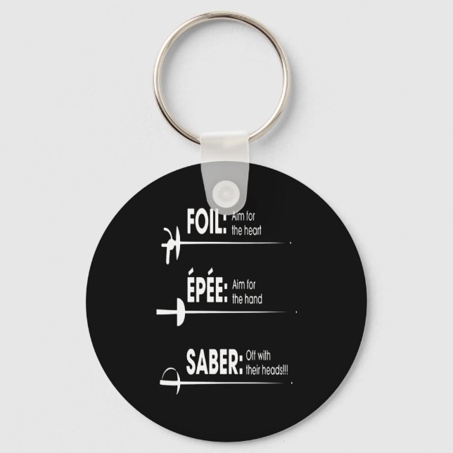 Fencing Gift | I Always Win All Match Key Ring (Front)