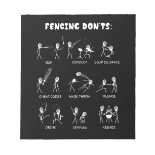 Fencing Gift   I Always Win All Match Notepad