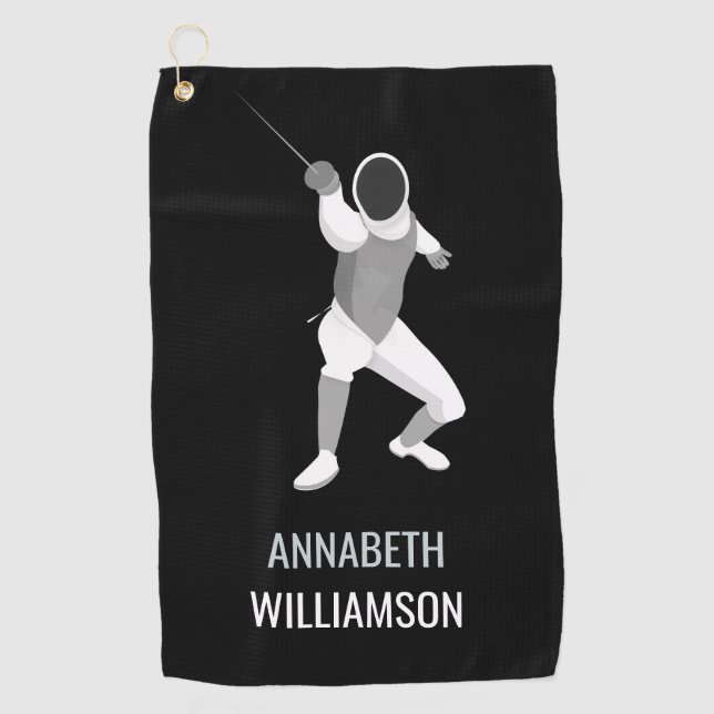 Fencing Golf Towel (Front)