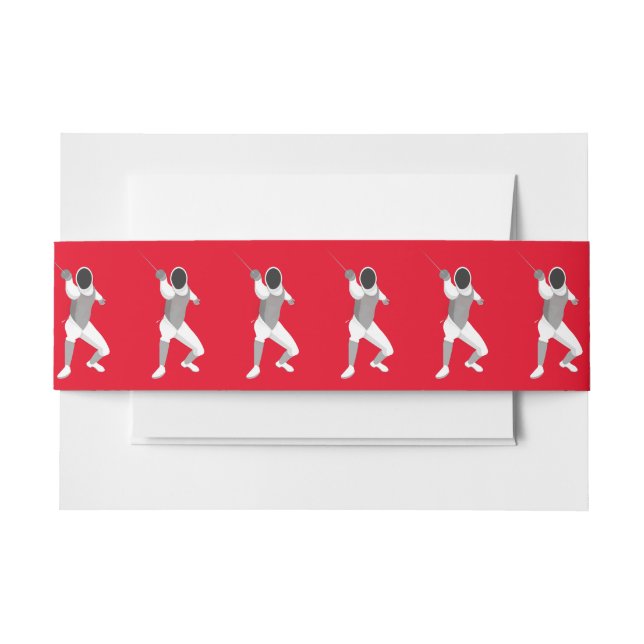 Fencing Invitation Belly Band (Front Example)