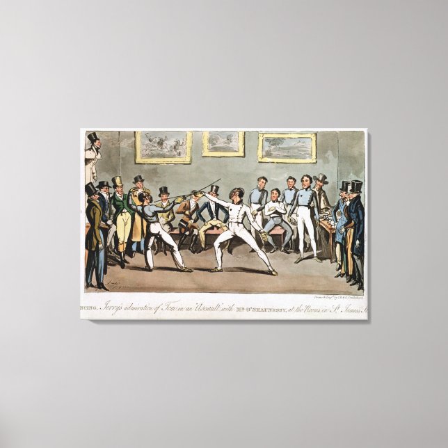 Fencing: Jerry's admiration of Tom in an `Assault' Canvas Print (Front)