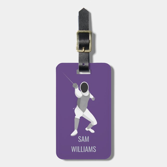 Fencing Luggage Tag (Front Vertical)