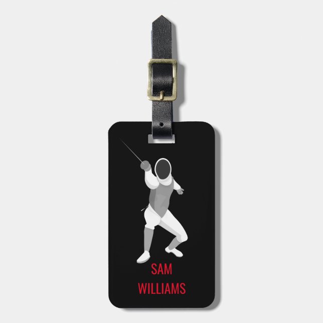 Fencing Luggage Tag (Front Vertical)
