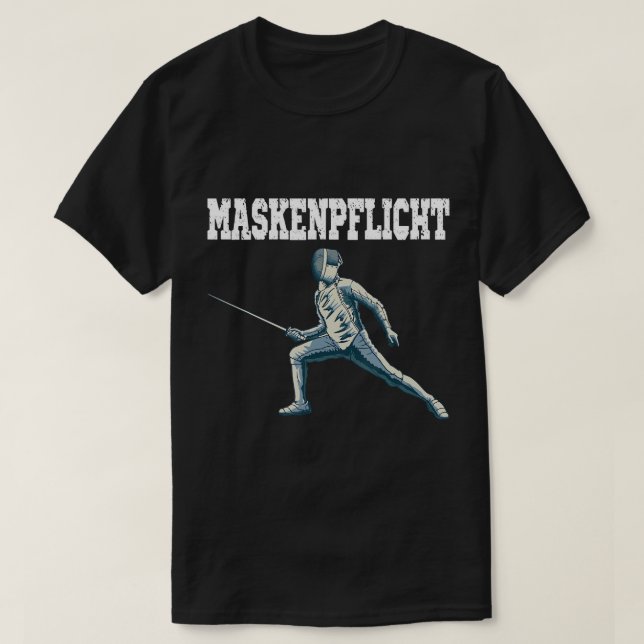 Fencing mask obligation T-Shirt (Design Front)