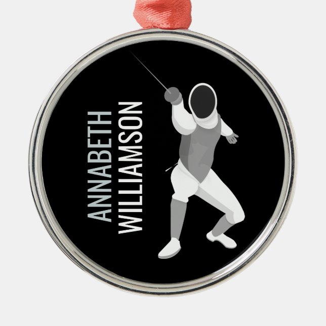 Fencing Metal Tree Decoration (Front)