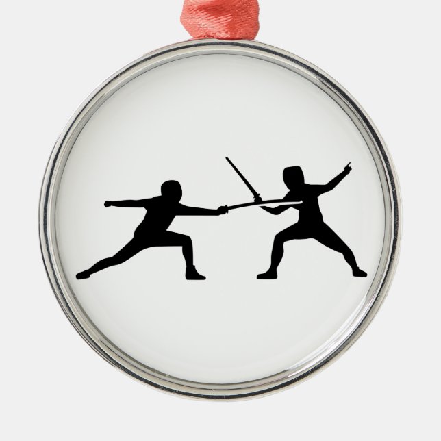 Fencing Metal Tree Decoration (Front)