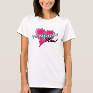 Fencing Mum! - White Large Design T-Shirt