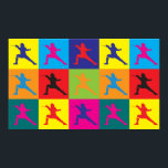 Fencing Pop Art Poster<br><div class="desc">Fencing Pop Art. If Fencing is your hobby,  occupation,  or obsession,  show it with great Fencing t-shirts,  mugs,  stickers,  and more.  They're also great gifts for other Fencing fans!</div>