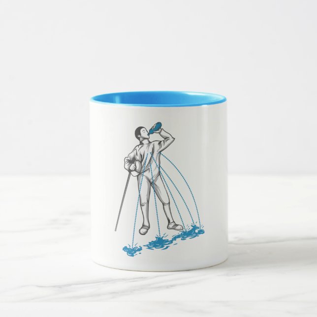 FENCING POST WORKOUT HUMOR MUG (Center)