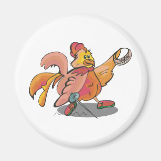 Fencing Rooster Magnet