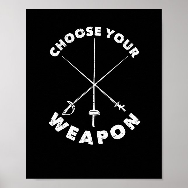 Fencing saber epee foil epee fencer select poster (Front)