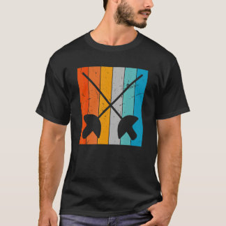 Fencing Sabres Retro Vintage T-Shirt