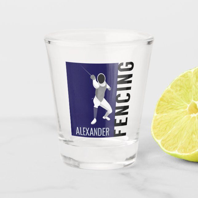 Fencing Shot Glass (Front)