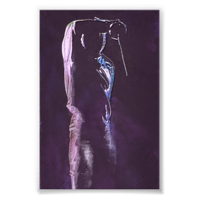 Fencing Silhouette Photo Enlargement Print (Front)