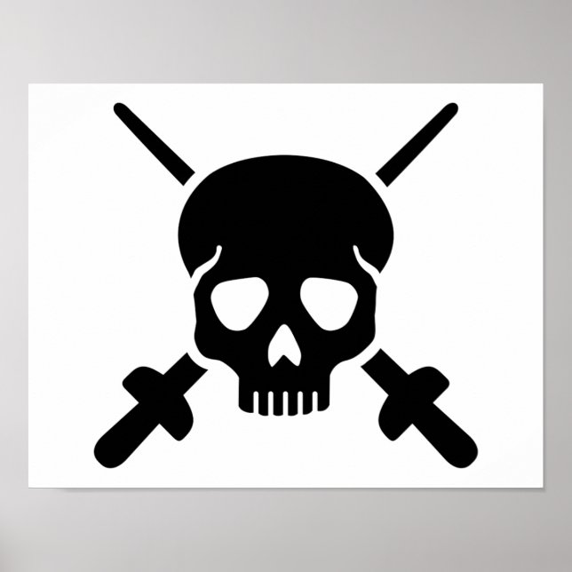 Fencing skull poster (Front)