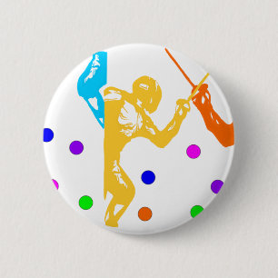 Fencing Sport 6 Cm Round Badge